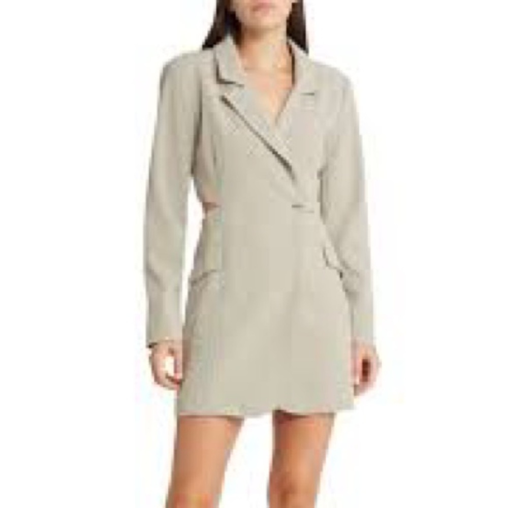 NWT Moon River Cutout Long Sleeve Beige Dress or Coat